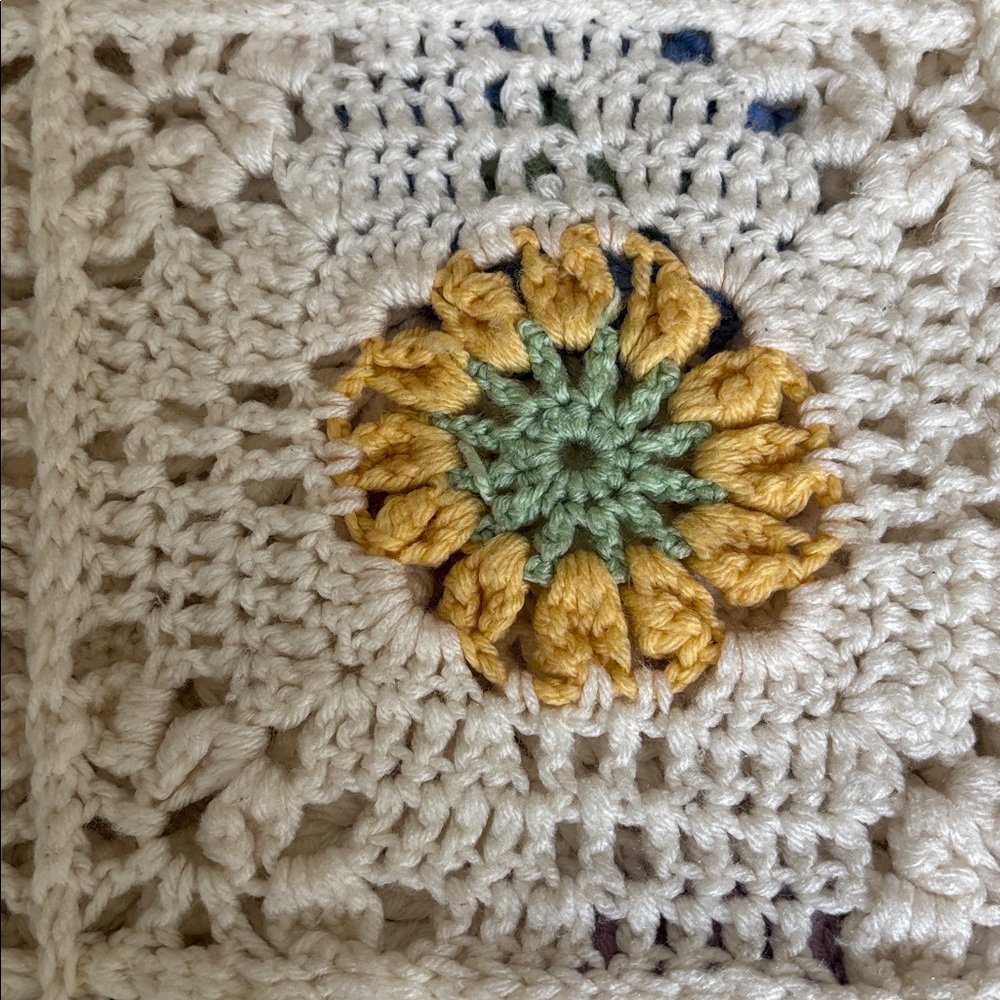 Vintage Handmade Knit Throw - Picture 4 of 6